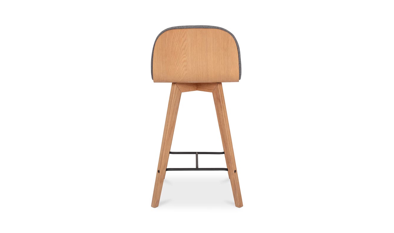 lifestyle view of Napoli Counter Stool Grey luxury Chair