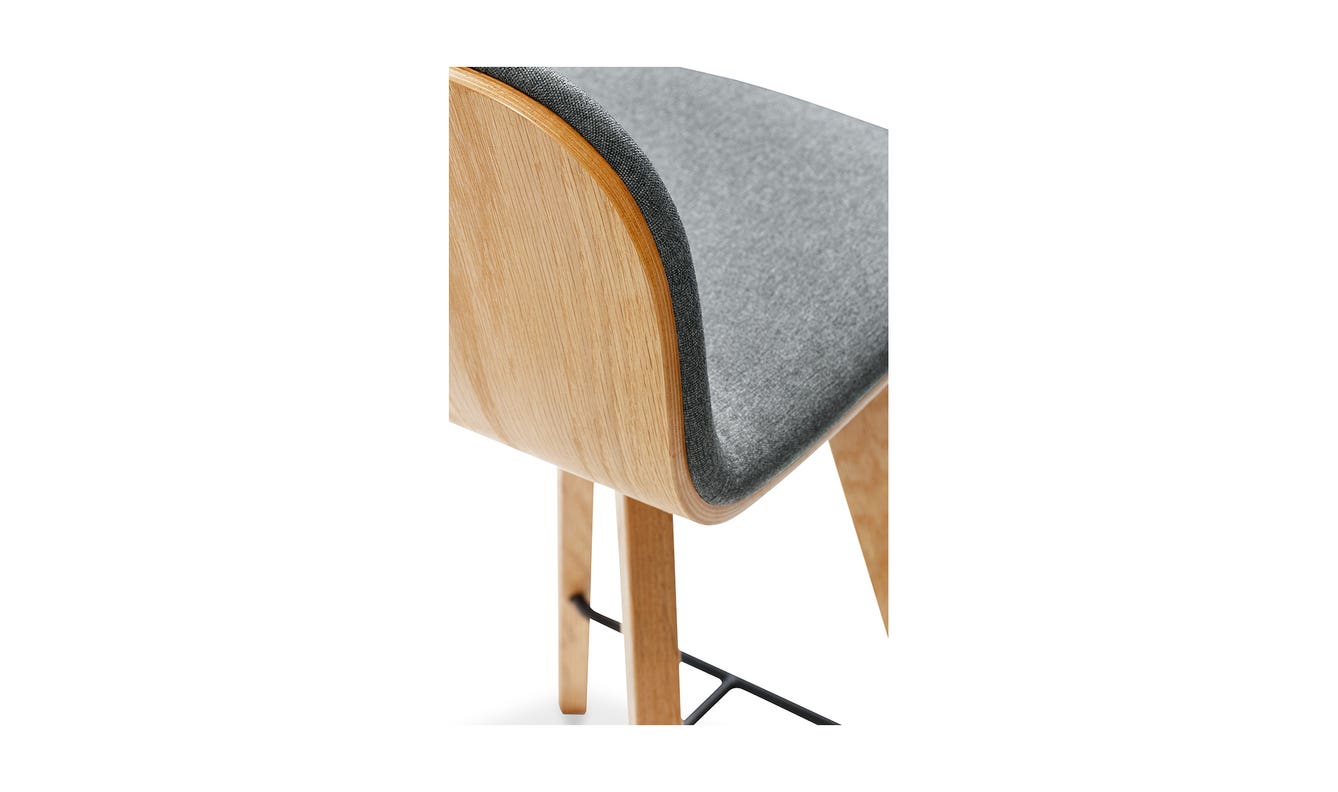 lifestyle view of Napoli Counter Stool Grey luxury Chair