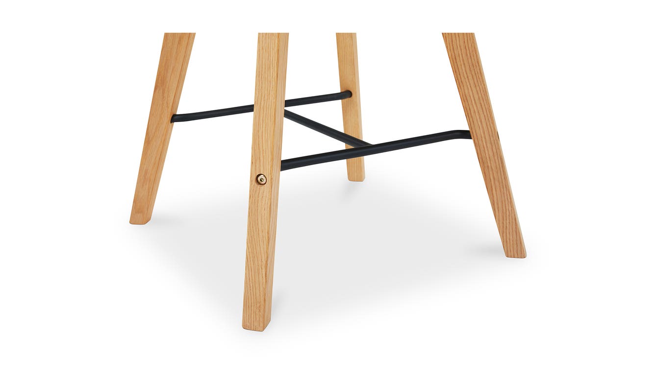 lifestyle view of Napoli Leather Counter Stool Black luxury Chair