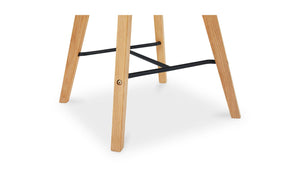 lifestyle view of Napoli Leather Counter Stool Black luxury Chair