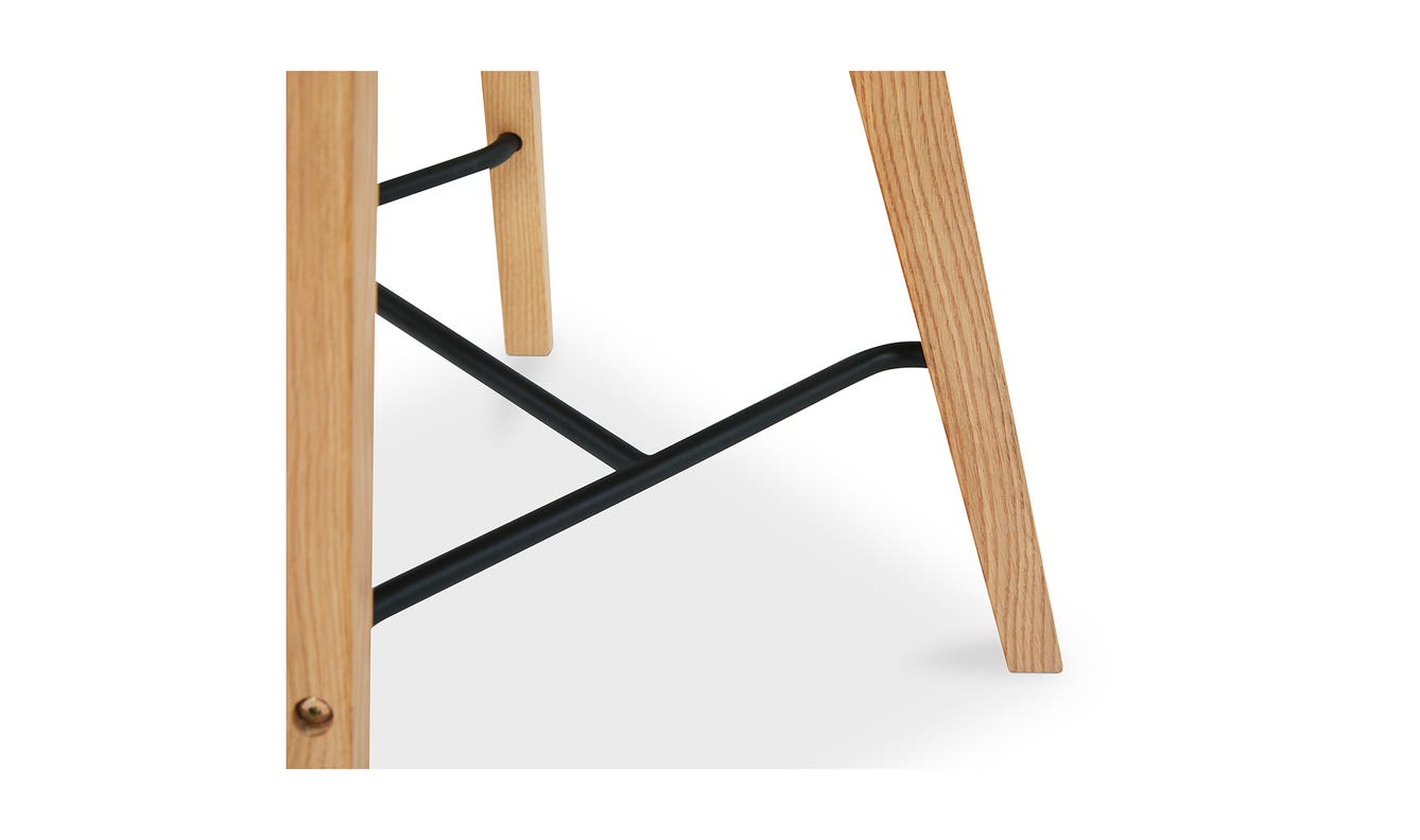 lifestyle view of Napoli Leather Counter Stool Black luxury Chair
