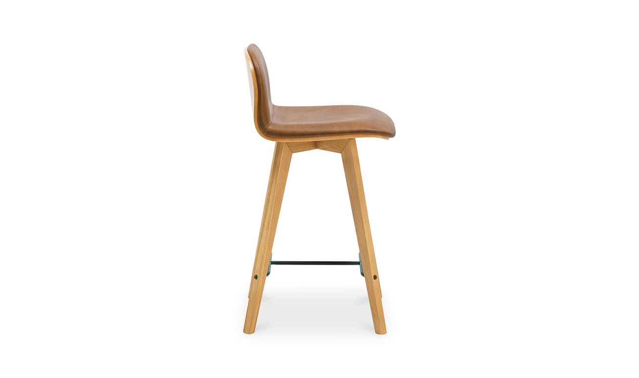 Napoli Leather Counter Stool Tan