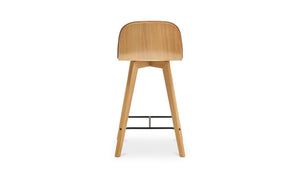 lifestyle view of Napoli Leather Counter Stool Tan luxury Chair