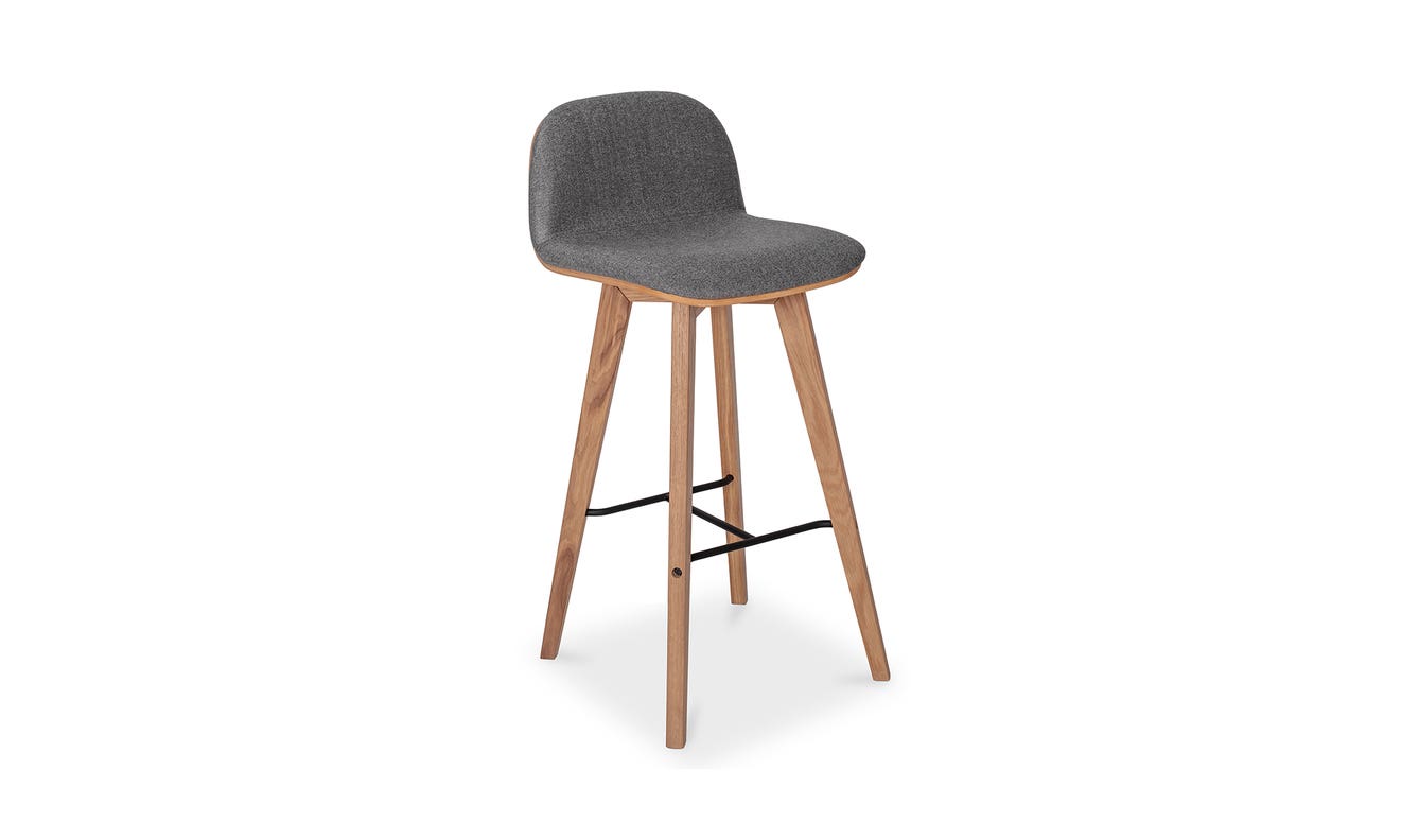 detail view of Napoli Bar Stool Grey luxury Table & Bar Stool