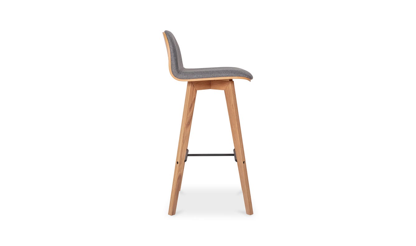 lifestyle view of Napoli Bar Stool Grey luxury Table & Bar Stool