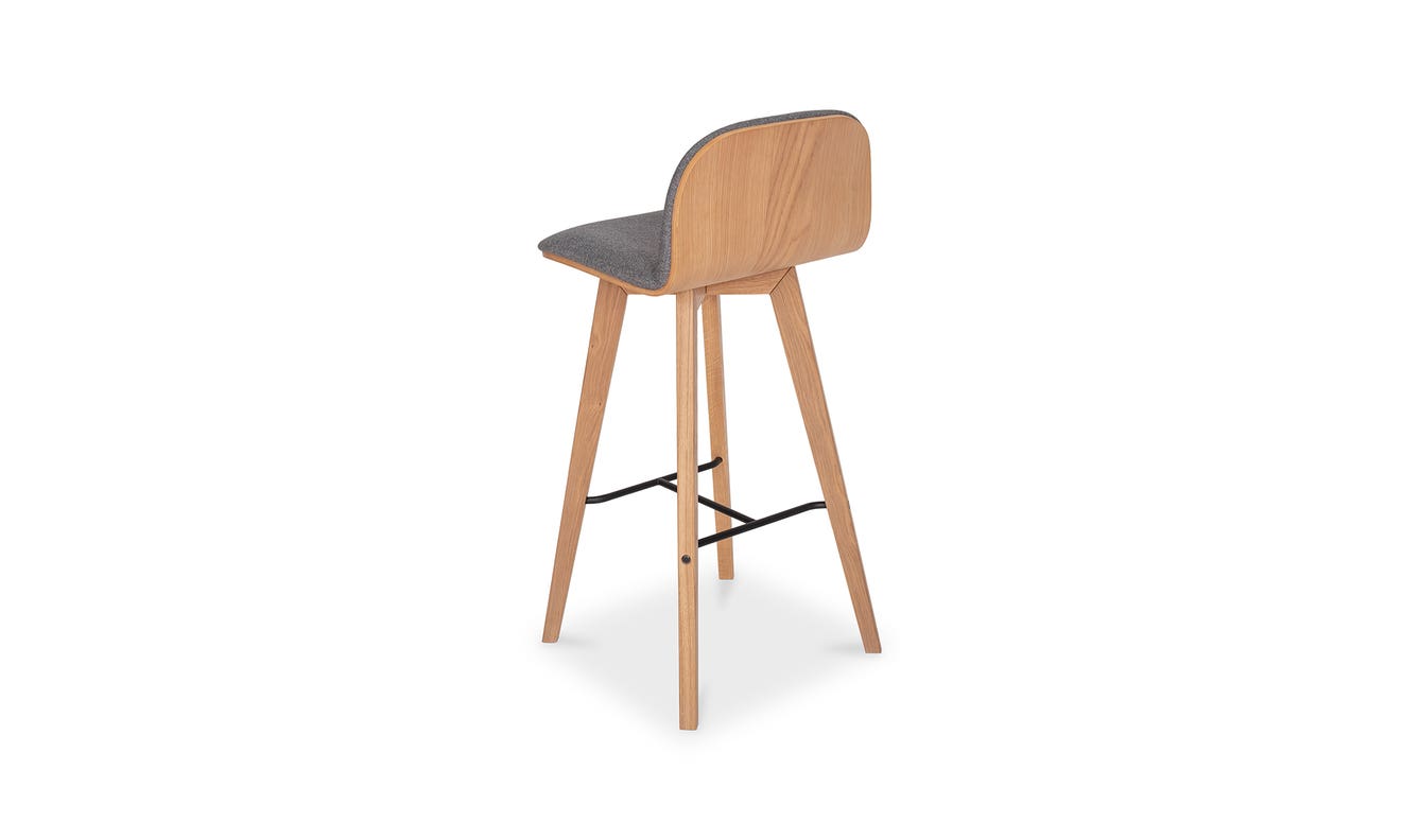 lifestyle view of Napoli Bar Stool Grey luxury Table & Bar Stool