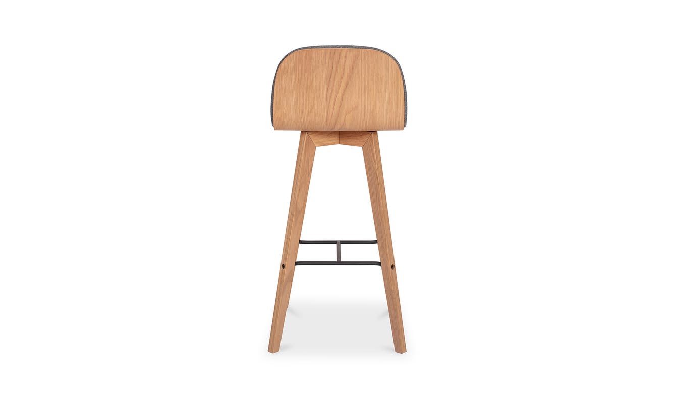 lifestyle view of Napoli Bar Stool Grey luxury Table & Bar Stool