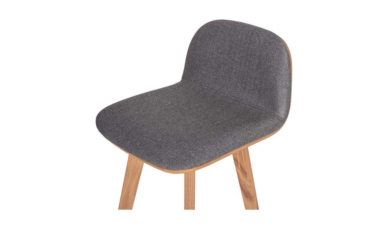lifestyle view of Napoli Bar Stool Grey luxury Table & Bar Stool
