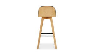 Napoli Leather Bar Stool Black