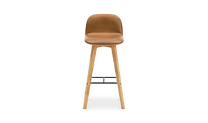 Napoli Leather Bar Stool Tan