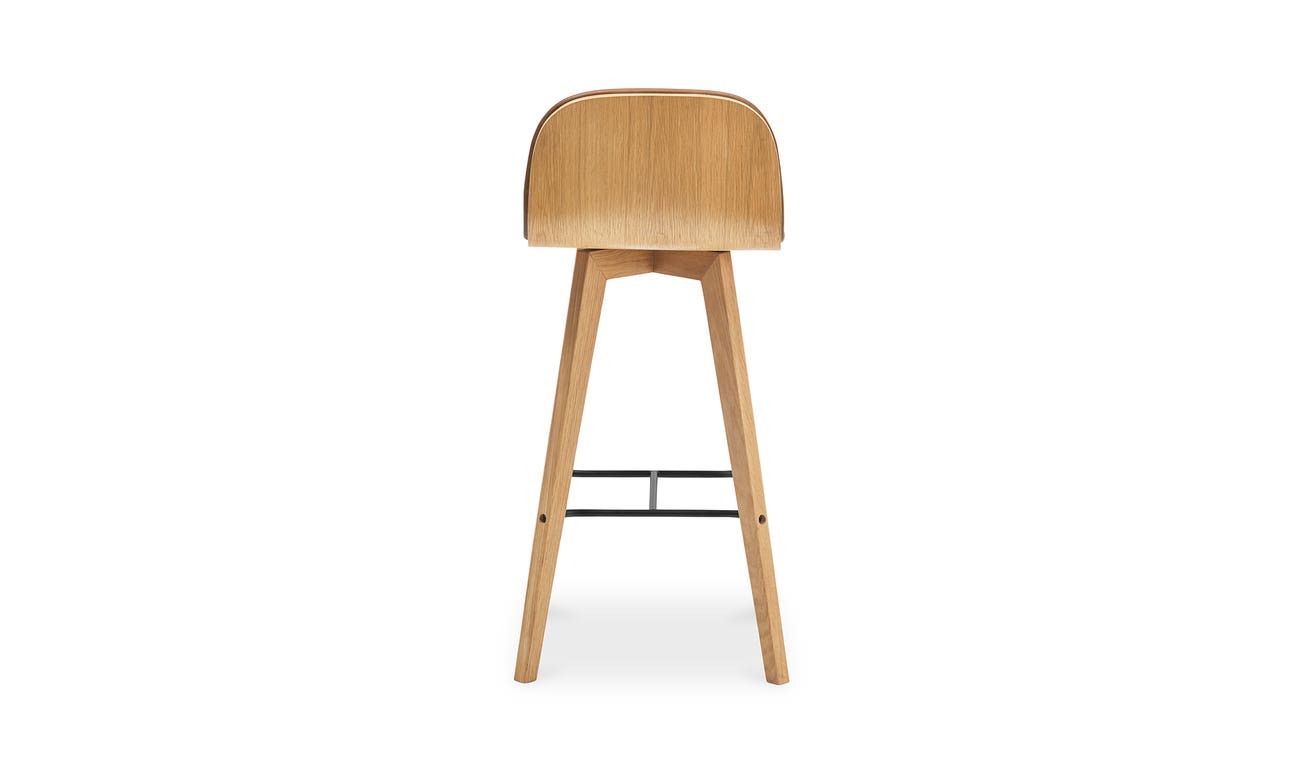 Napoli Leather Bar Stool Tan