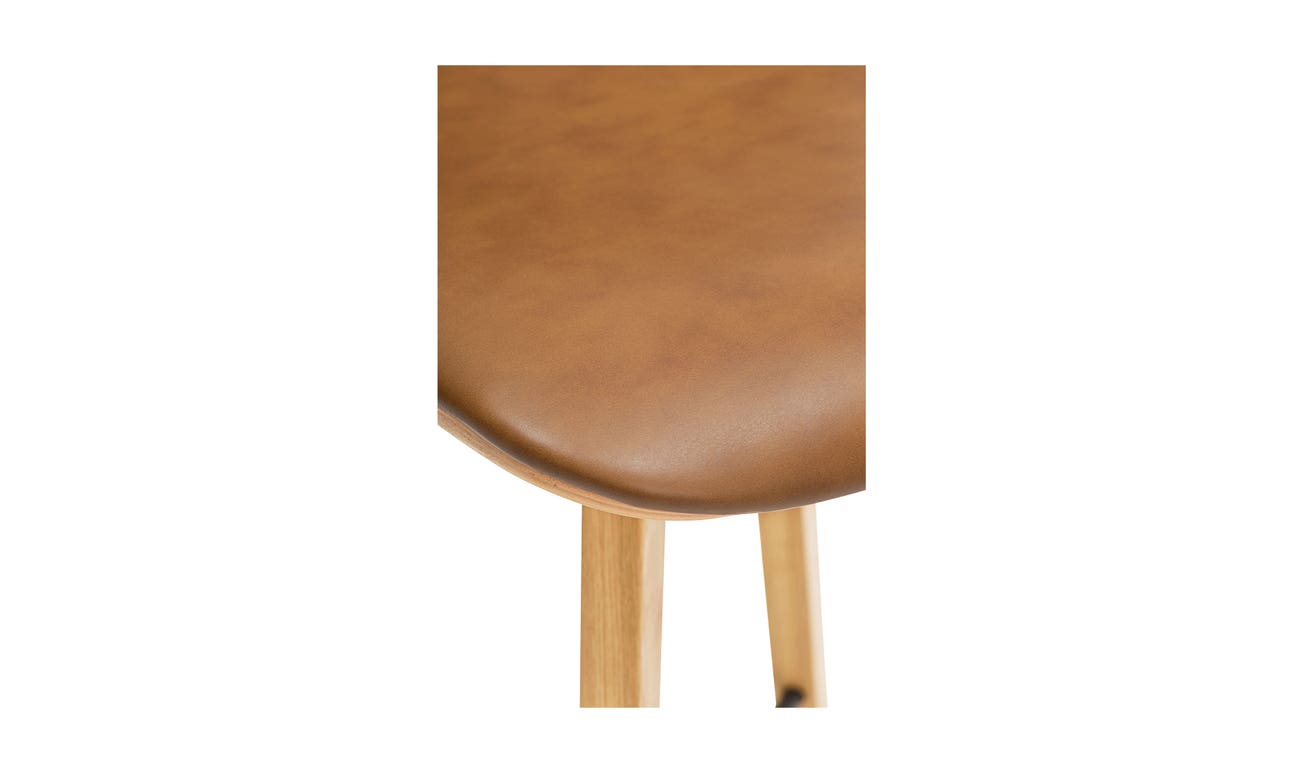 Napoli Leather Bar Stool Tan