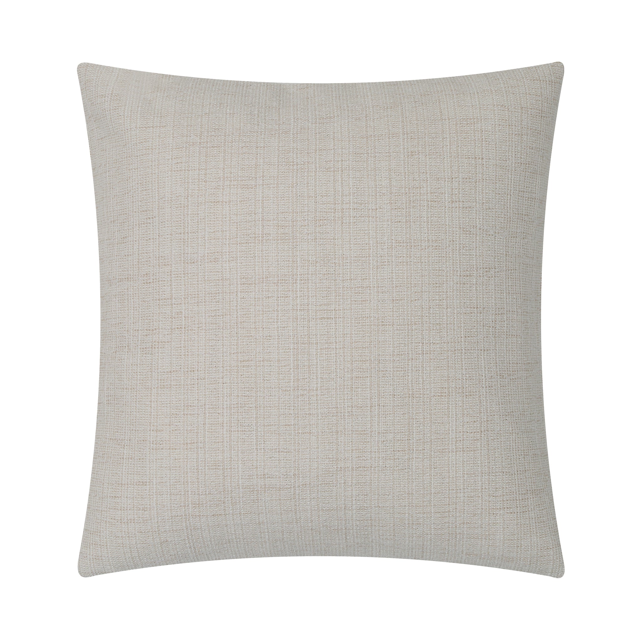 Pisces indoor pillow in light beige with textured fabric.