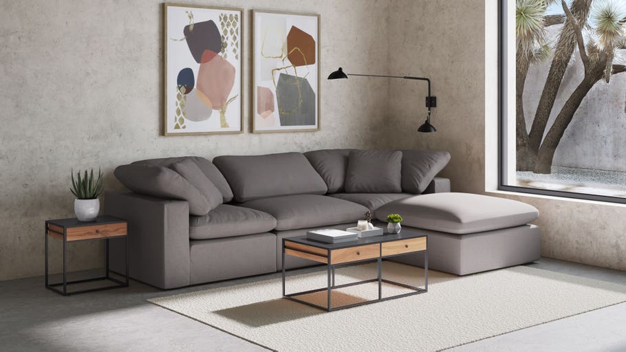 Terra Condo Ottoman Light Grey