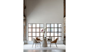 side view of Burton Dining Chair Light Grey (Set of 2) luxury Kitchen & Dining Room Chair