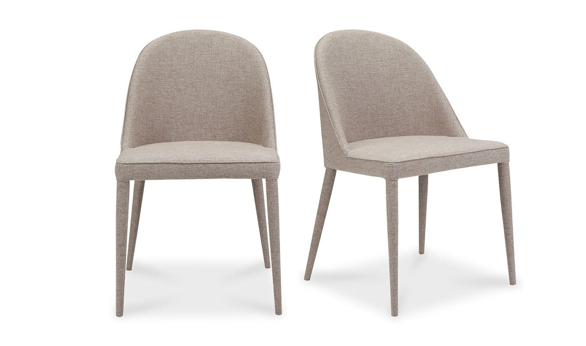 front view of Burton Dining Chair Light Grey (Set of 2) luxury Kitchen & Dining Room Chair