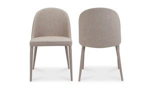 lifestyle view of Burton Dining Chair Light Grey (Set of 2) luxury Kitchen & Dining Room Chair