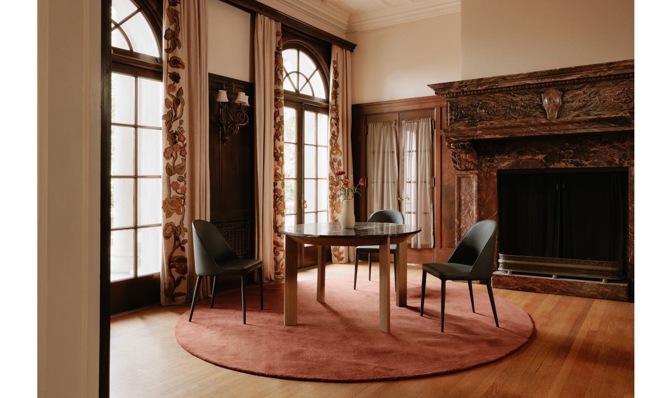 front view of Burton Dining Chair Black Fade (Set of 2) luxury Chair