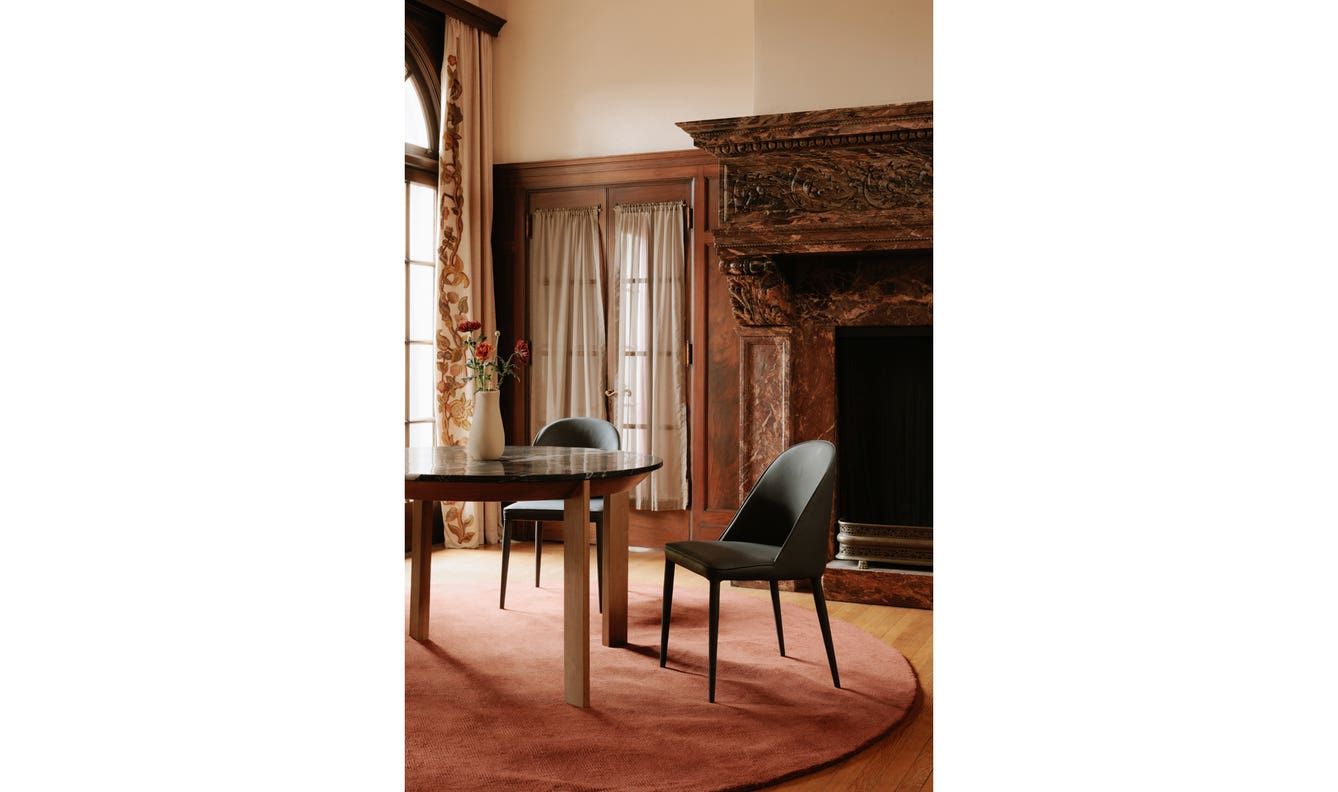 side view of Burton Dining Chair Black Fade (Set of 2) luxury Chair