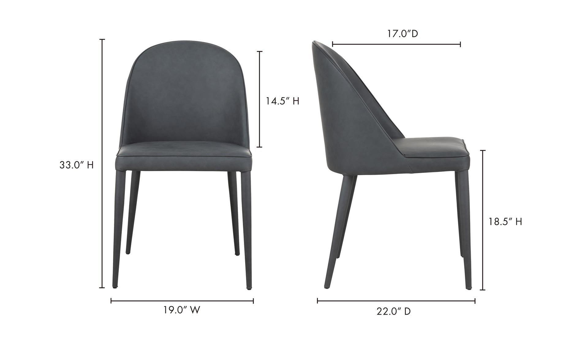 Burton Dining Chair Black Fade (Set of 2)