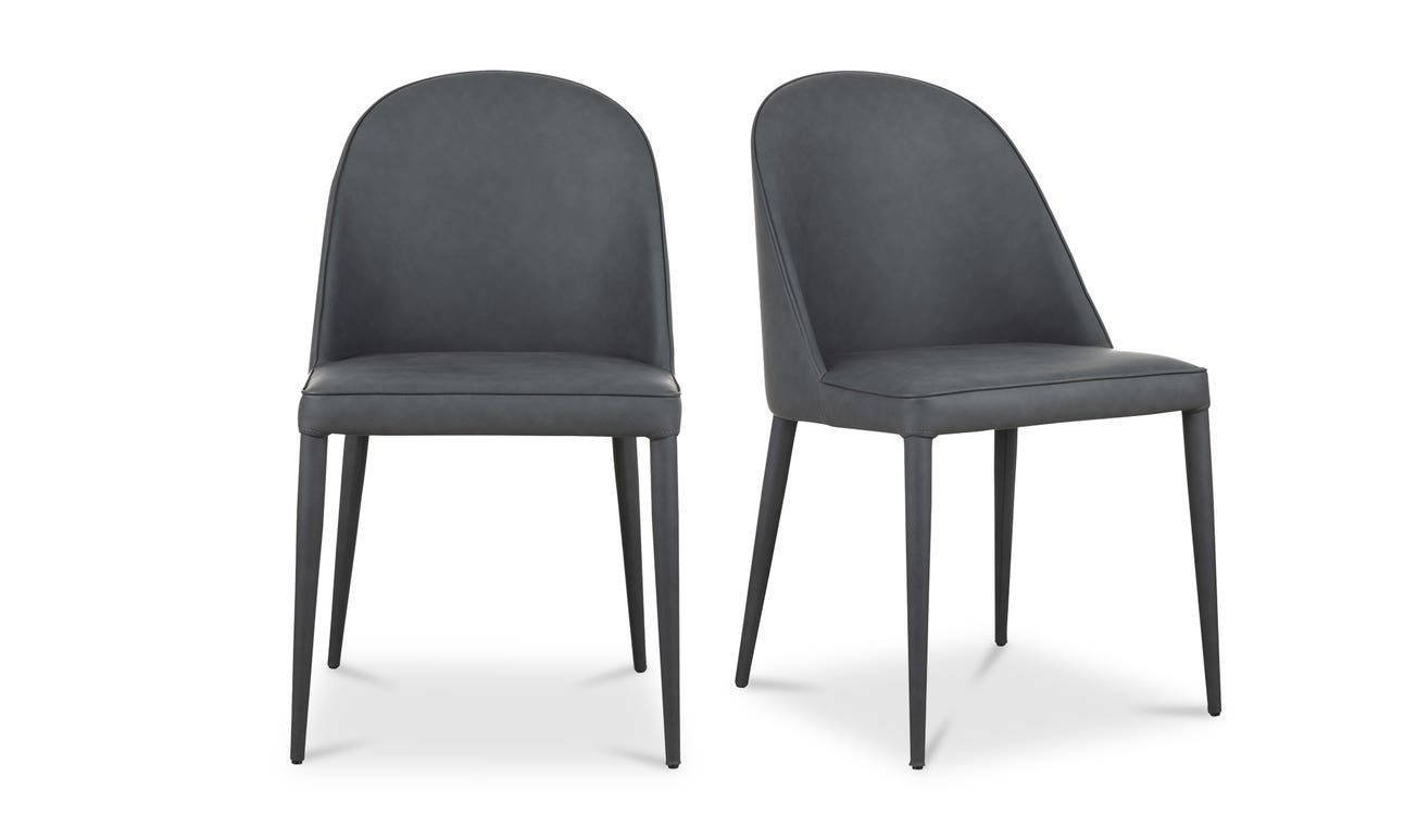 front view of Burton Dining Chair Black Fade (Set of 2) luxury Chair