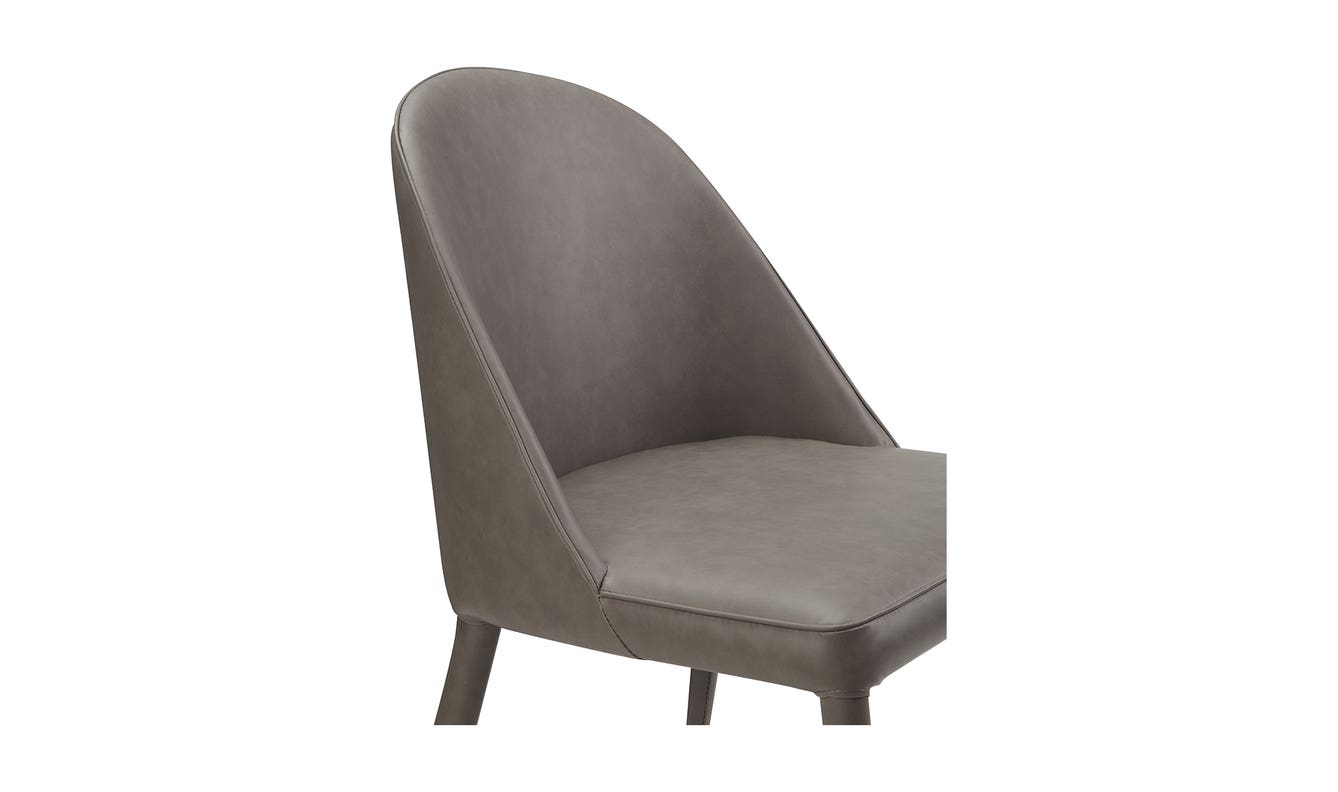 lifestyle view of Burton Dining Chair Dark Grey (Set of 2) luxury Chair