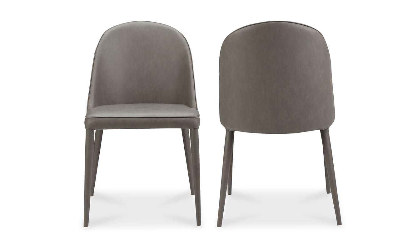 side view of Burton Dining Chair Dark Grey (Set of 2) luxury Chair