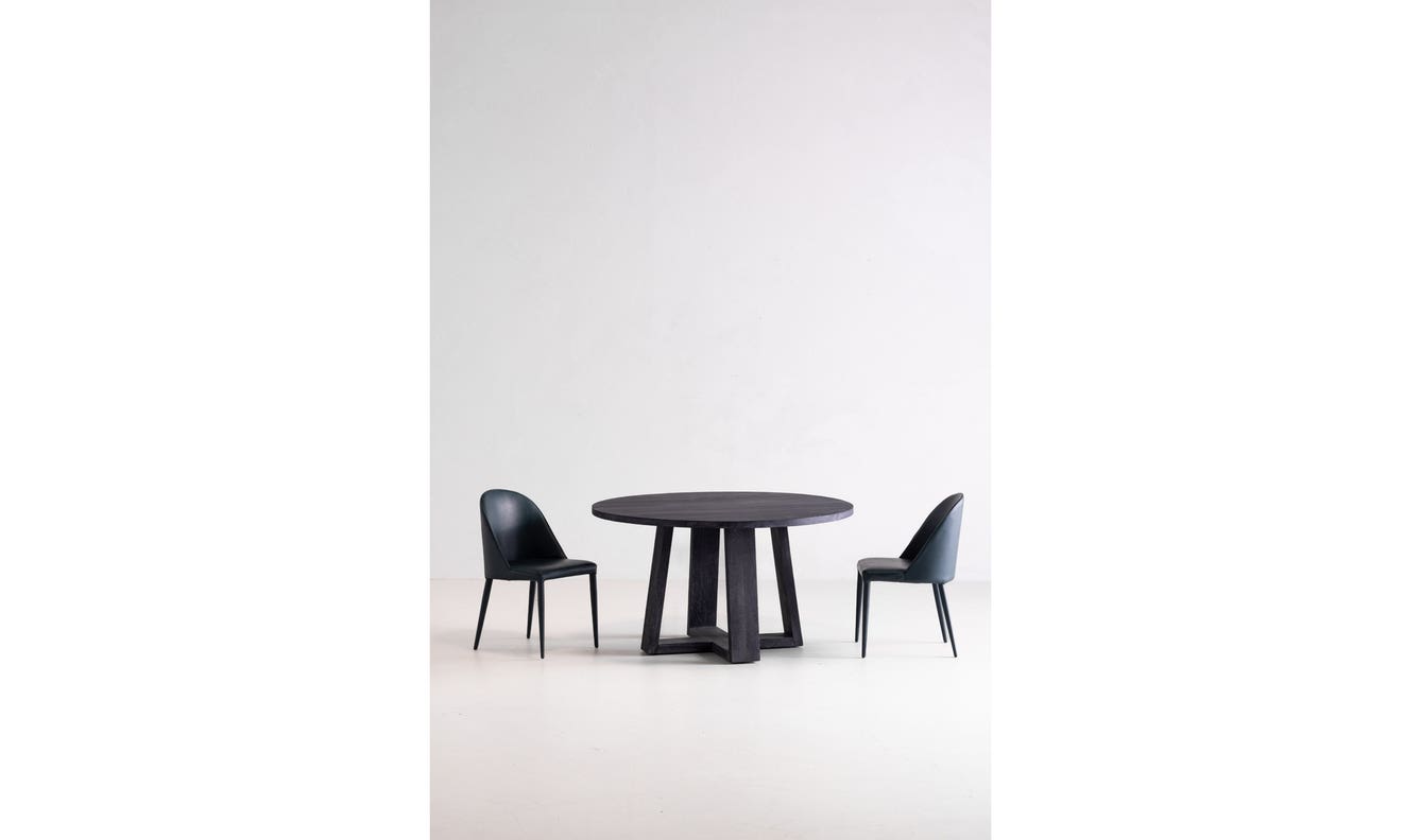 side view of Burton Dining Chair Dark Teal (Set of 2) luxury Kitchen & Dining Room Chair