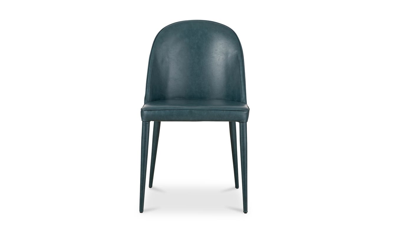 lifestyle view of Burton Dining Chair Dark Teal (Set of 2) luxury Kitchen & Dining Room Chair