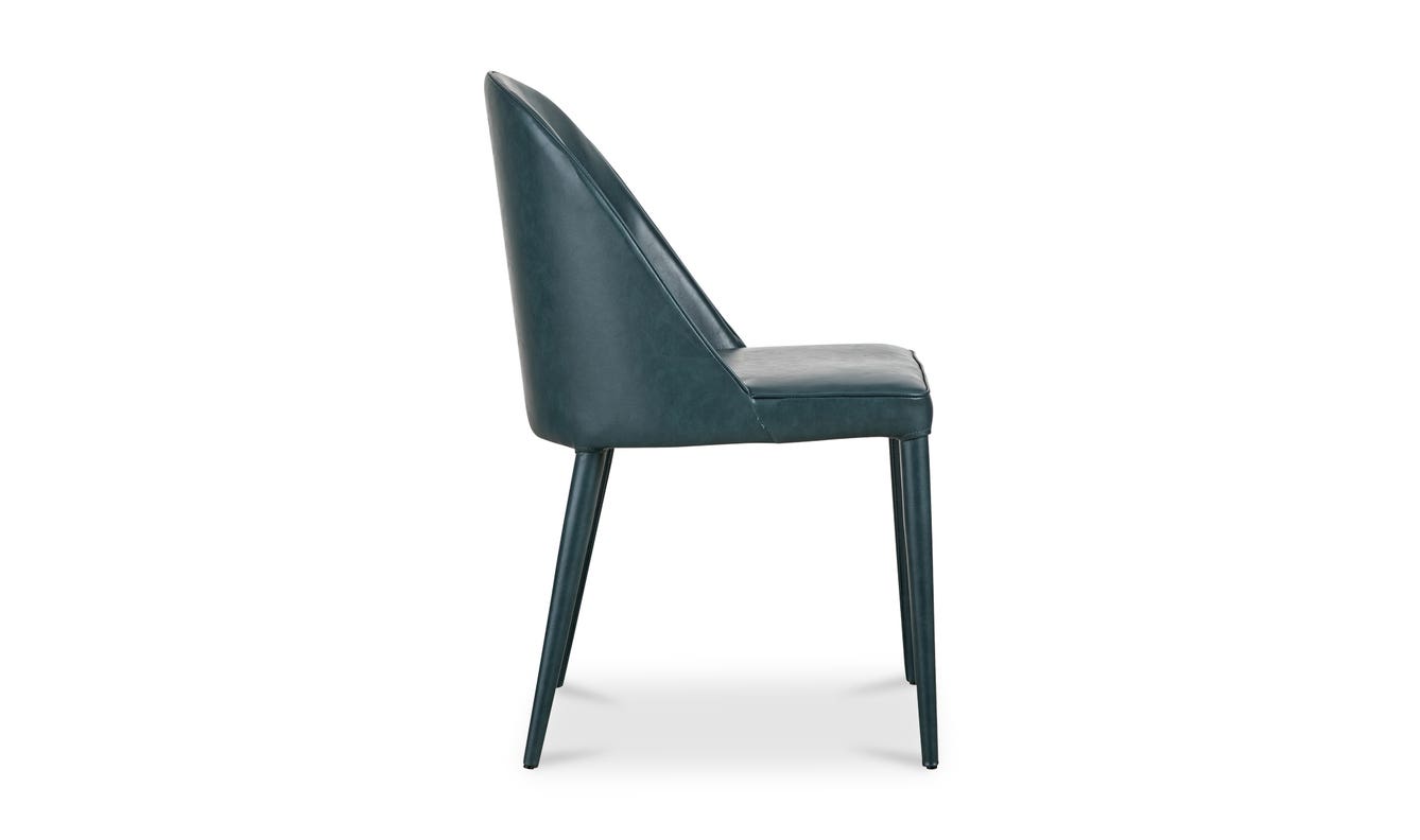lifestyle view of Burton Dining Chair Dark Teal (Set of 2) luxury Kitchen & Dining Room Chair
