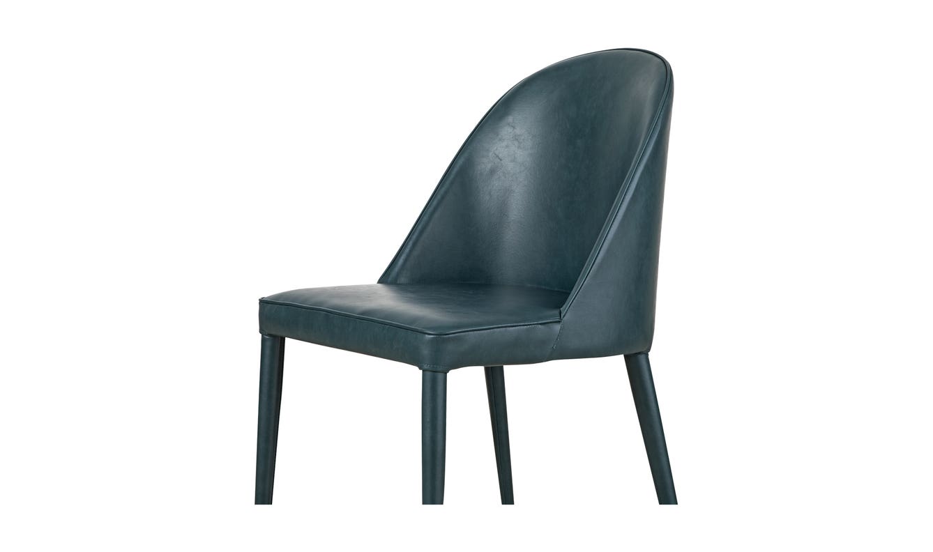 lifestyle view of Burton Dining Chair Dark Teal (Set of 2) luxury Kitchen & Dining Room Chair