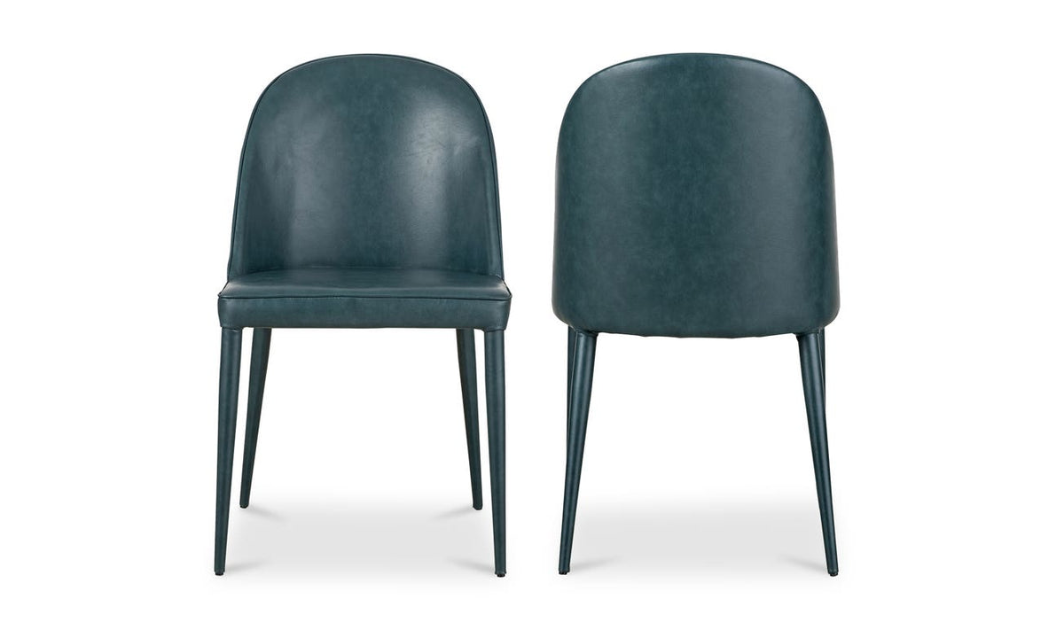 front view of Burton Dining Chair Dark Teal (Set of 2) luxury Kitchen & Dining Room Chair
