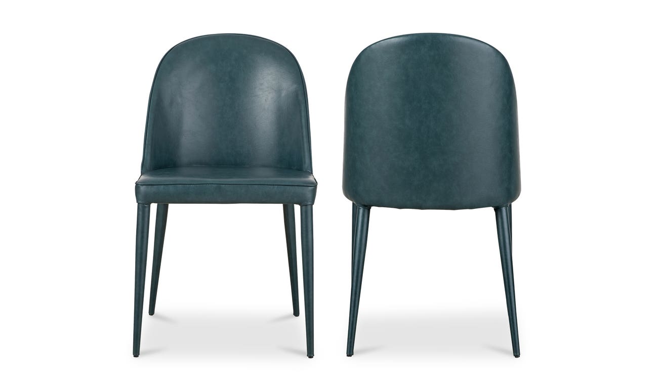 front view of Burton Dining Chair Dark Teal (Set of 2) luxury Kitchen & Dining Room Chair