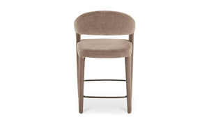 lifestyle view of Martens Counter Stool Camel luxury Chair