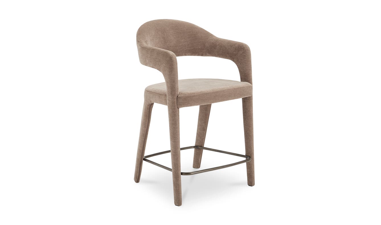 side view of Martens Counter Stool Camel luxury Chair