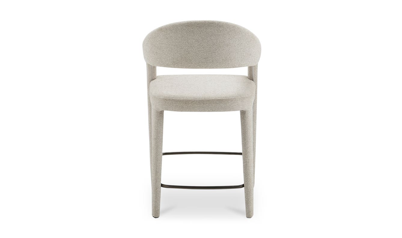 lifestyle view of Martens Counter Stool Beige luxury Chair