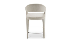 lifestyle view of Martens Counter Stool Beige luxury Chair