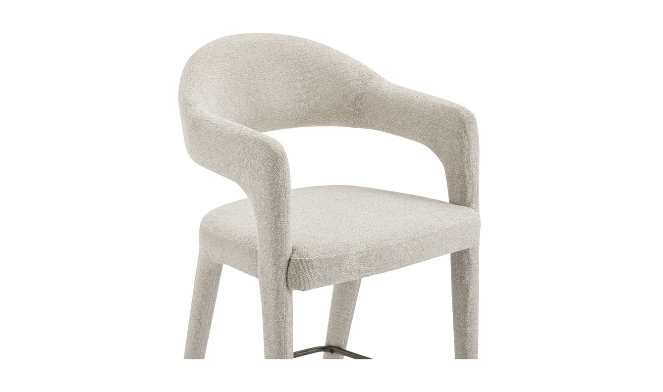 lifestyle view of Martens Counter Stool Beige luxury Chair