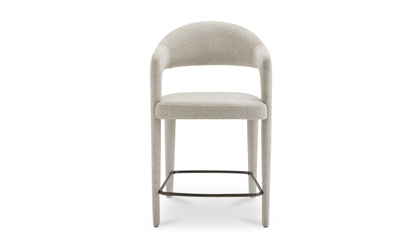 front view of Martens Counter Stool Beige luxury Chair