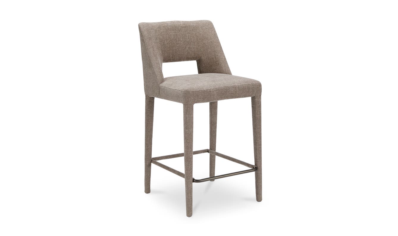 front view of Joyce Counter Stool Light Brown luxury Chair