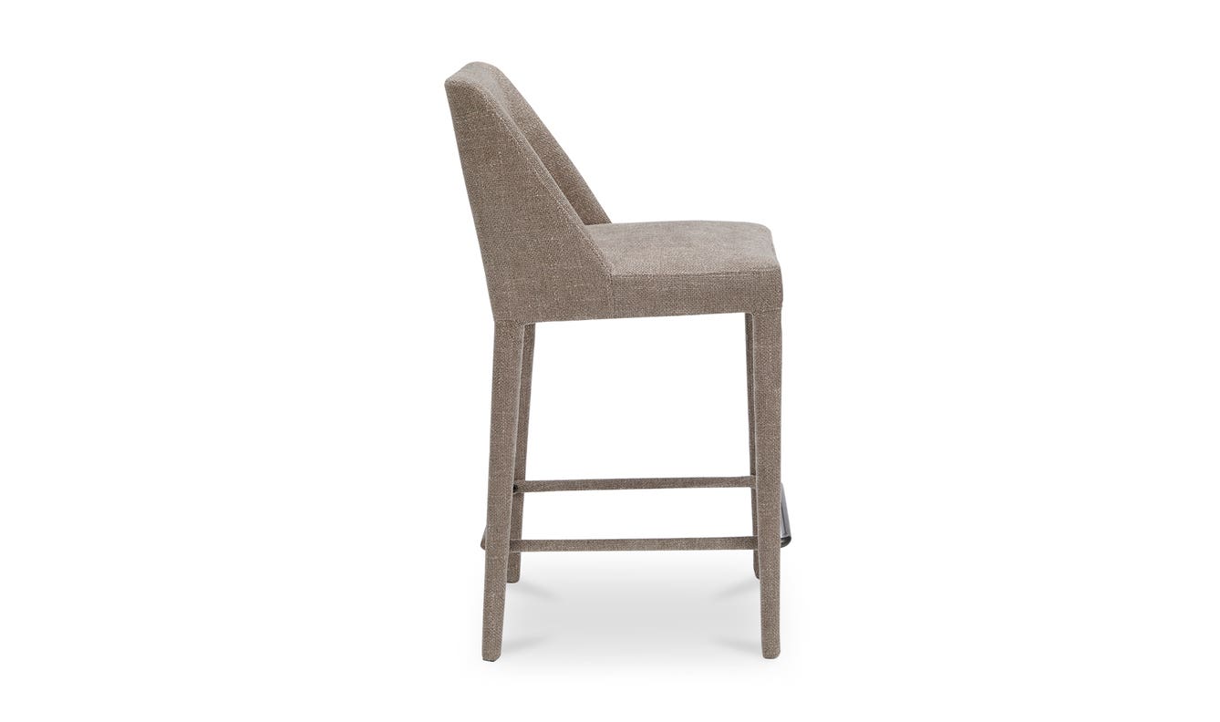 side view of Joyce Counter Stool Light Brown luxury Chair