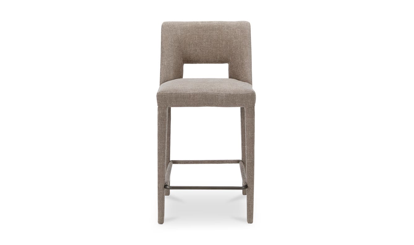 front view of Joyce Counter Stool Light Brown luxury Chair