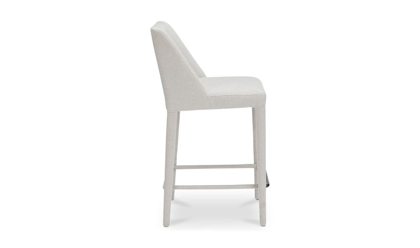 side view of Joyce Counter Stool Beige luxury Chair