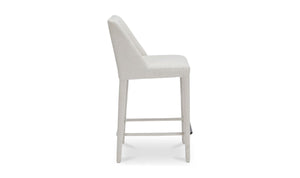 side view of Joyce Counter Stool Beige luxury Chair