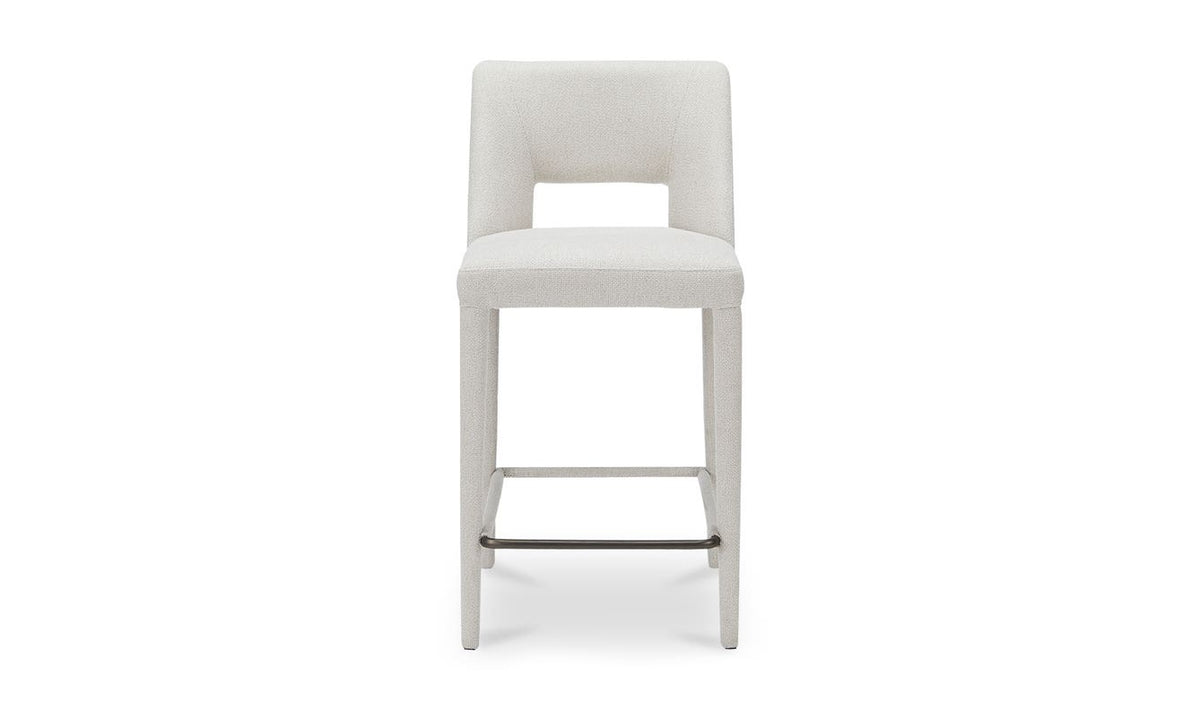 front view of Joyce Counter Stool Beige luxury Chair