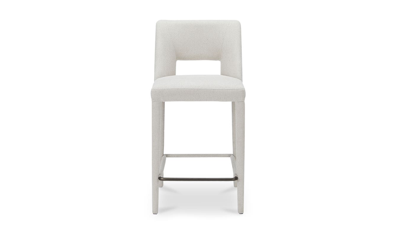 front view of Joyce Counter Stool Beige luxury Chair