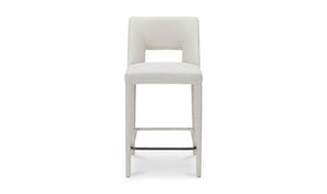 front view of Joyce Counter Stool Beige luxury Chair