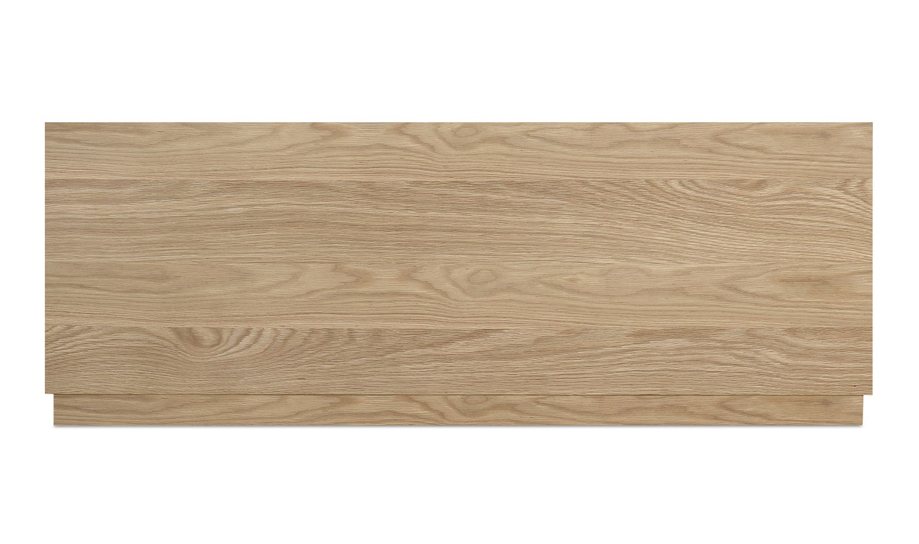 Wooden panel with a light brown finish on a white background