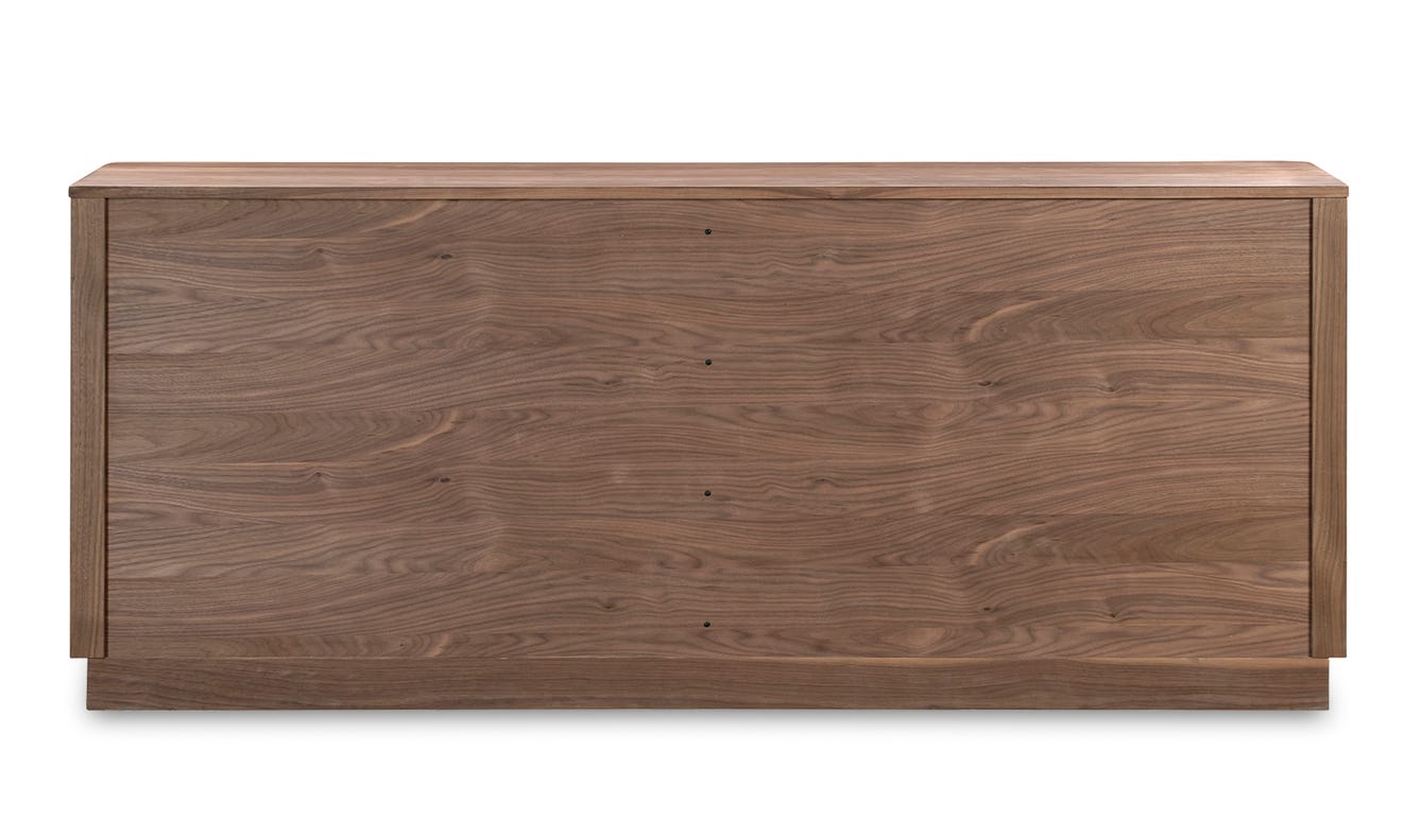 lifestyle view of Round Off Sideboard Walnut luxury Buffets & Sideboard