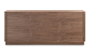 lifestyle view of Round Off Sideboard Walnut luxury Buffets & Sideboard